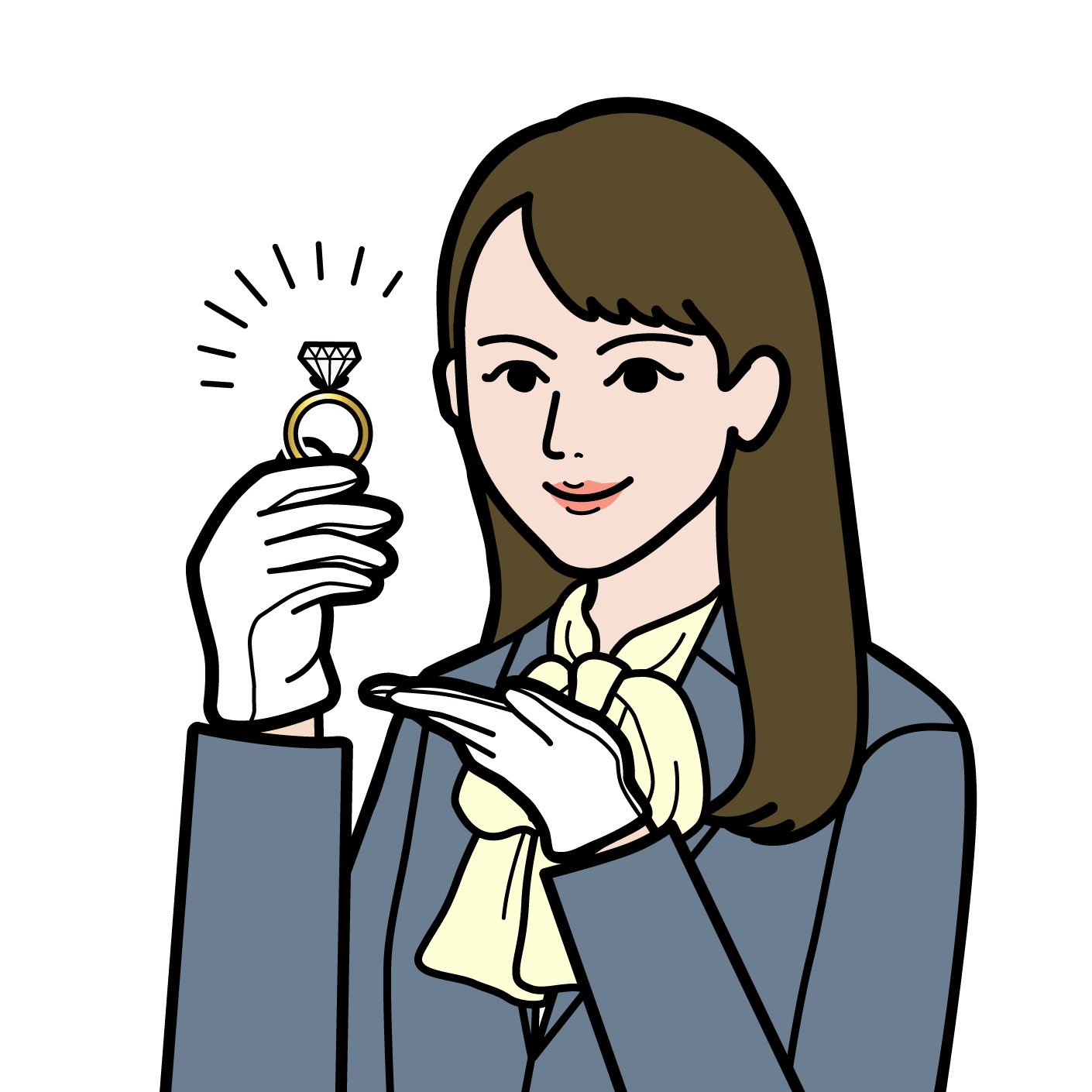 査定員_イラスト_女性_03_ジュエリー・宝石